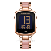 Alexandre Christie AC 9381 LH Pink Rosegold Stainless Steel Free Leather Strap